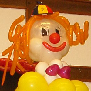 Clown head using deflation