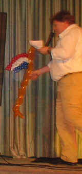 Leo Verlinden holding his favourite flag